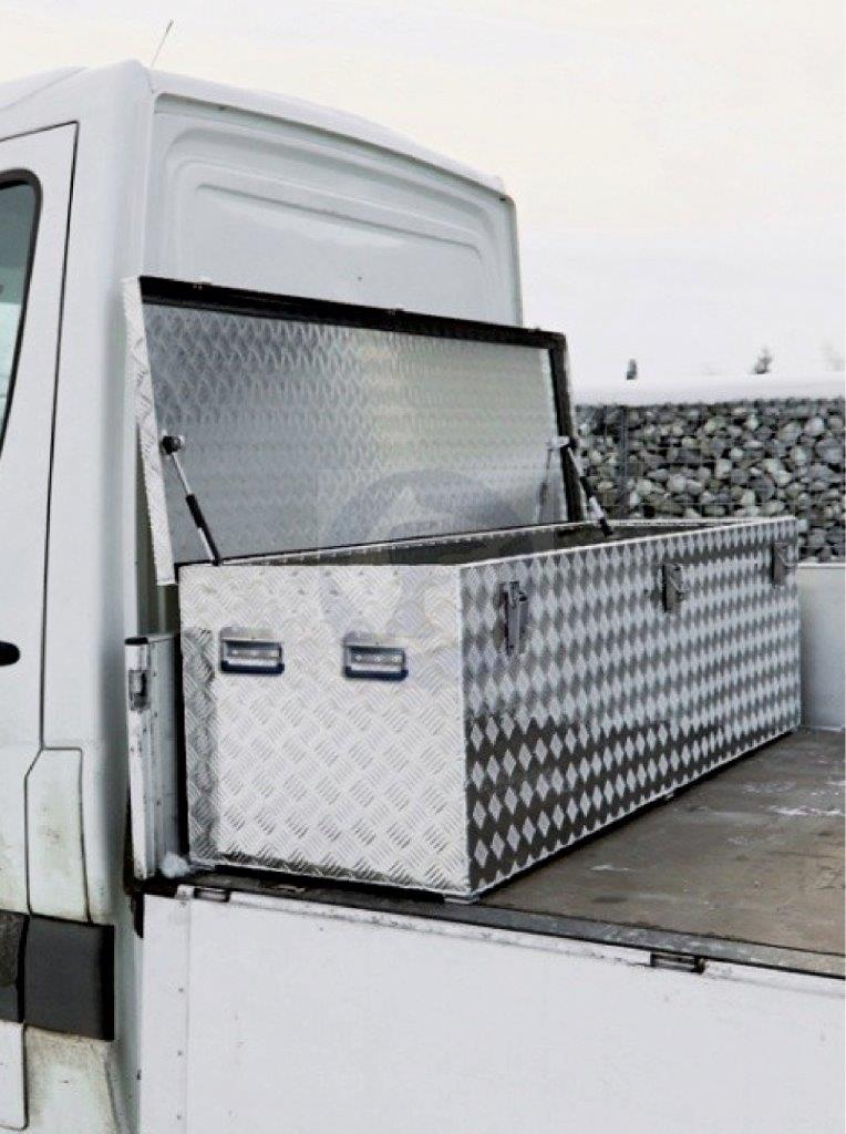 Hliníková transportná debna z ryhovaného plechu  - 250 l