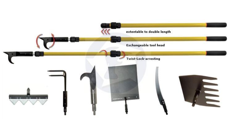 SADA INTELETOOLS  - teleskopická tyč  M +  rezač