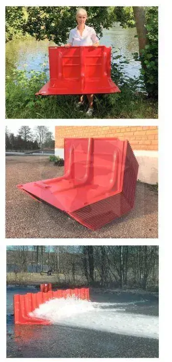 Skladacie protipovodňové zábrany NOAQ 2019 - vonkajší rohový diel 30º / 50 cm