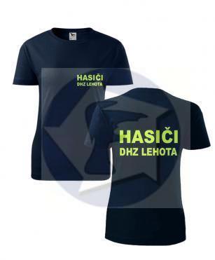 HASIČI dámske tričko - tyrkysová - nápis HASIČI