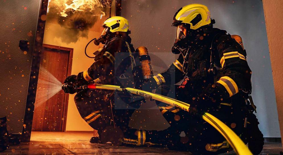 Zásahová hadica Flammenflex - D 25 INTRAX žltá so spojkami AL