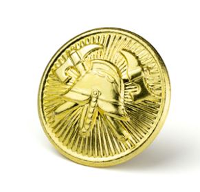 Gombík k sláv. rovnošate zlatý 22 mm 