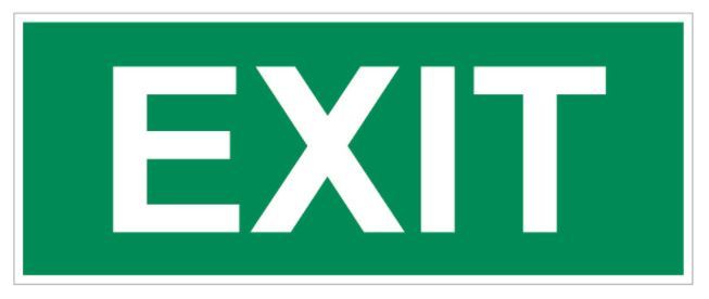 EXIT / samolepka 210x70 mm