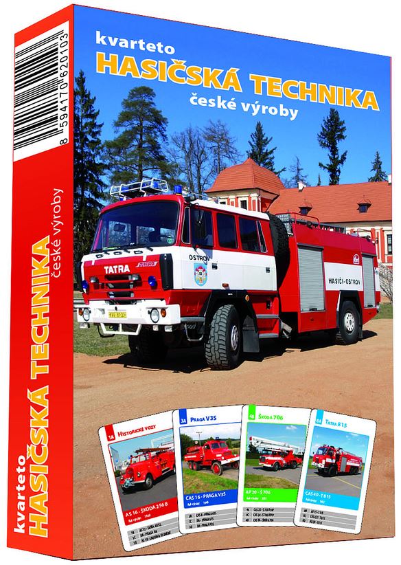 Karty "kvarteto" Hasičská technika