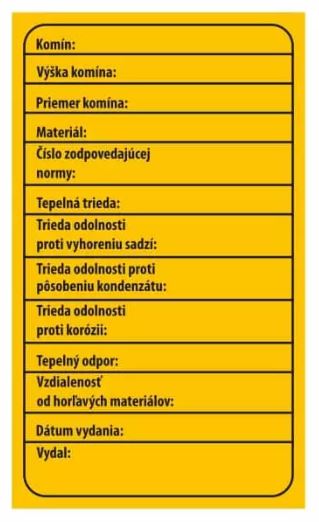 Komínový štítok 110x65