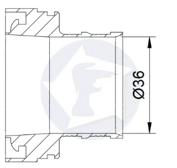 Hrdlo hadicovej spojky C38/vp.36 extra