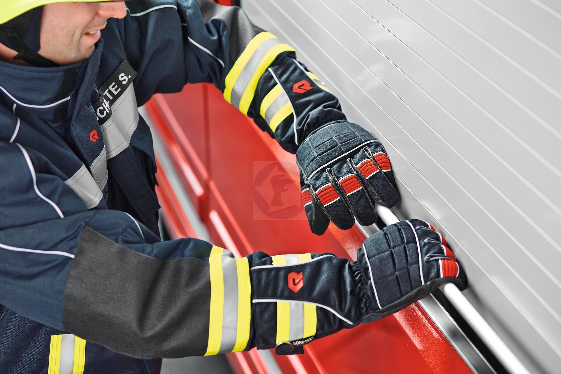 Zásahové rukavice SAFE GRIP 3 Rosenbauer s manžetou - tmavomodré