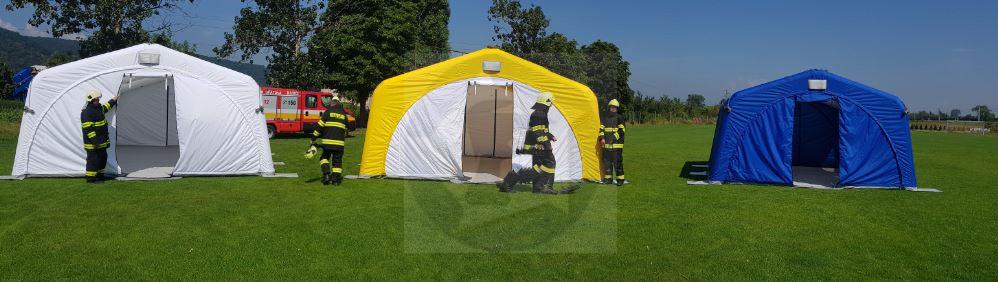 Núdzový prenosný stan pre záchranné zložky