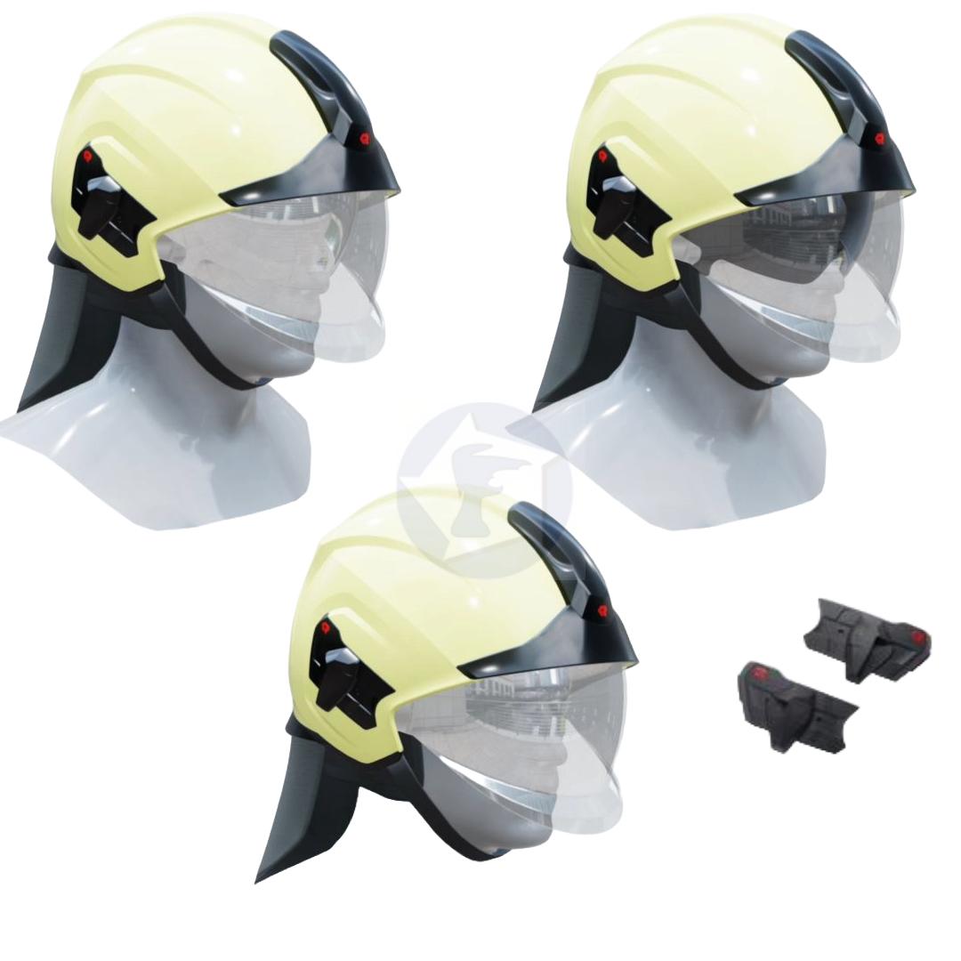 Zásahová prilba Rosenbauer HEROS TITAN - číry štít, kandahár