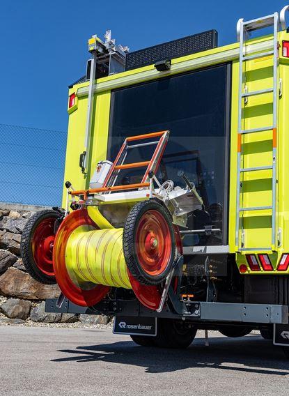 Rosenbauer RTE - jednoosobový navíjač hadíc ľavý alebo pravý