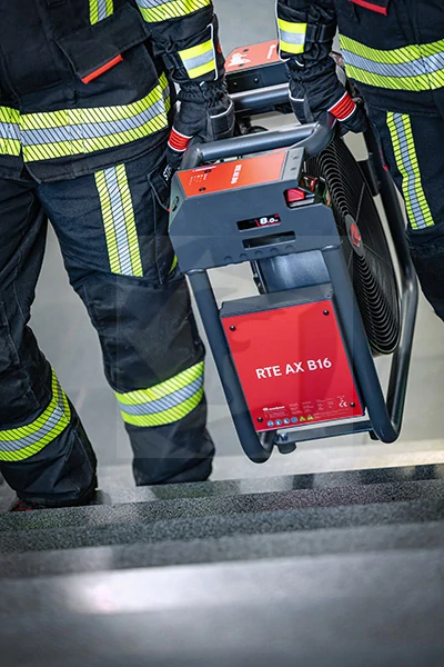 Rosenbauer - batériový pretlakový ventilátor RTE AX B16 MW/MK/DW