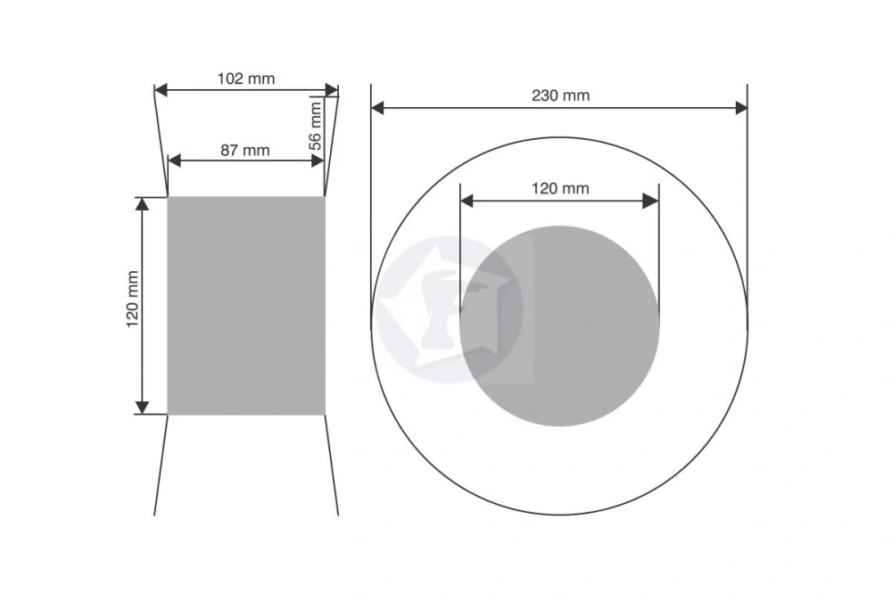 Univerzálny káblový bubon bez kábla 230 mm