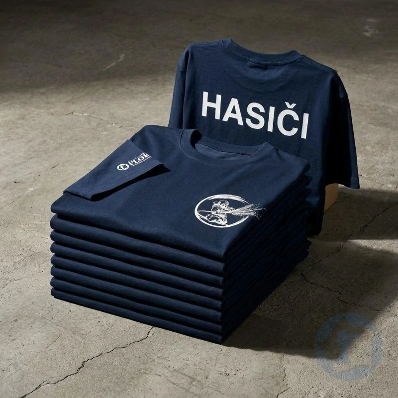 HASIČI FLORIAN pánske tričko - strieborné nápisy