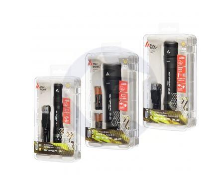LED svietidlo Mactronic Sniper 3.3 USB nabíjateľný Praktik Set