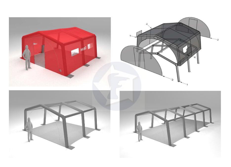 Núdzový prenosný stan pre záchranné zložky