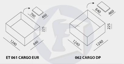 Skládacia vaňa + taška  T 062 CARGO DP