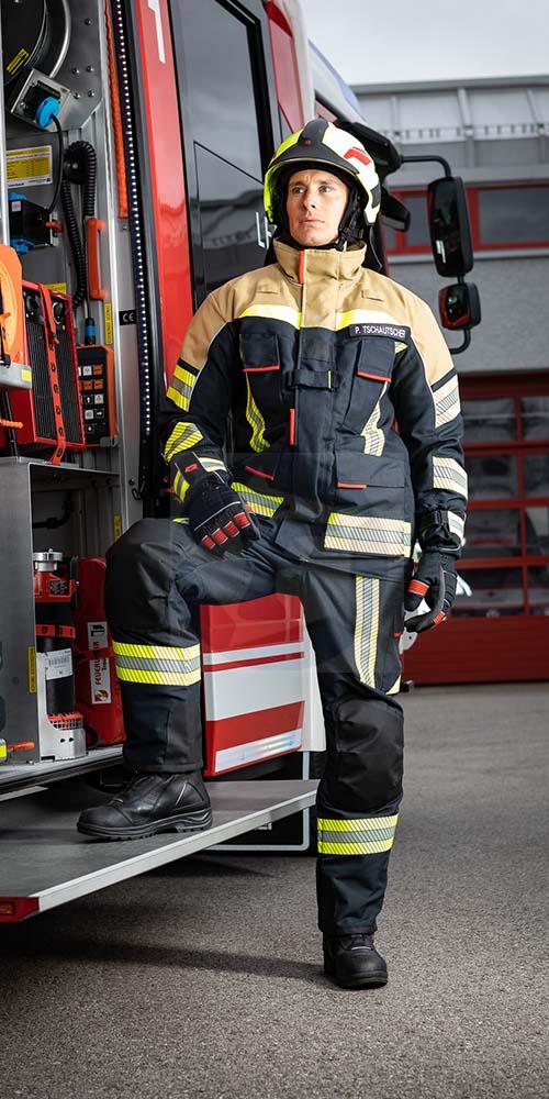 Zásahový oblek Rosenbauer FIRE FLEX modrá/zlatá