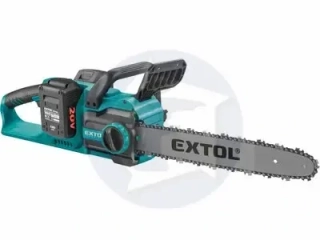 Píla reťazová Share20V, 2x 4Ah, čepeľ 300mm, bezuhlíkový motor, EXTOL INDUSTRIAL + + akumulátor a nabíjačka
