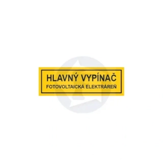Hlavný vypínač – fotovoltaická elektráreň