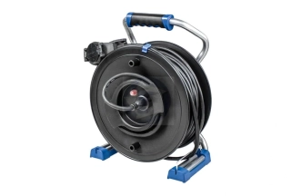 Xperts káblový bubon IP44 s gumovým káblom na strechy a lešenia