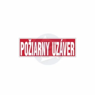 F - požiarny uzáver 150x50 mm, samolepka