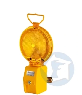 LED výstražné svetlo, žlté, napájané 1x 6V batériou