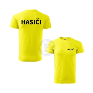 Tričko HASIČI neonová žltá unisex