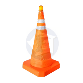 Výstražný kužeľ signalizačný s oranžovou led