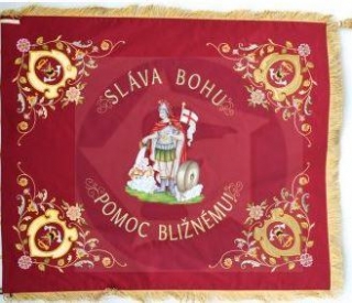 Hasičská zástava ručne šitá