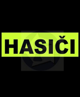 Nášivka na odev - fluožltá HASIČI Negativ