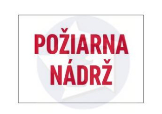Tabuľka POŽIARNA NÁDRŽ