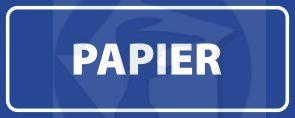 PAPIER - značka na označenie odpadových nádob