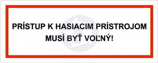 M20 -PRÍSTUP K HASIACIM PRÍSTROJOM MUSÍ BYŤ VOĽNÝ