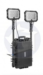 Prenosný osvetľovací systém s dvomi 40 Ah hlavicami, Floodlight Twin 36000 lm