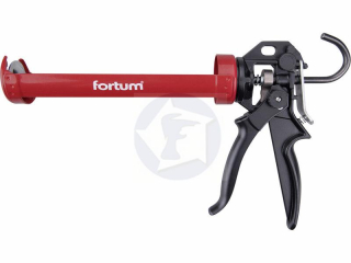Pištoľ na tmel poloskeletová kovová, 225mm, FORTUM