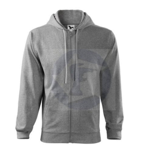 Pánska mikina TRENDY ZIPPER - tmavosivý melír