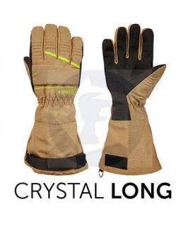 Hasičské zásahové rukavice CRYSTAL LONG beige 8110-14