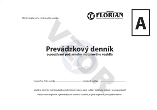 Prevádzkový denník o použití vozidla