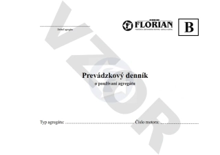 Prevádzkový denník o používaní agregátu