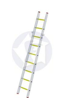 Záchranný nastavovací rebrík v súlade s DIN EN 1147 spodný diel - fluo stupne