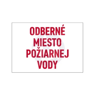 Tabuľka Odberné miesto požiarnej vody