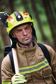 Zásahová prilba Rosenbauer HEROS H 10 KOMPLET na lesné požiare s ventiláciou HI VIZ